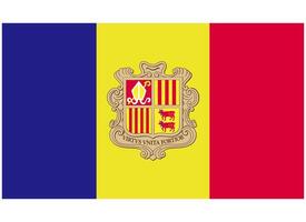 Andorra-Nationalflagge vektor