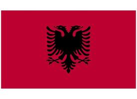 Albanische Nationalflagge vektor