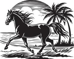 Pferd. Stammes- Illustration. isoliert auf Weiß Hintergrund vektor