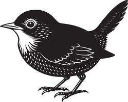 Amsel isoliert auf ein Weiß Hintergrund. Illustration zum Ihre Design vektor