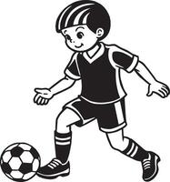 Kinder Spieler mit Ball. isoliert auf Weiß Hintergrund. Illustration. vektor