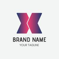 Brief x Logo Design Vorlage. Monogramm modern Logo Konzept Symbol. vektor