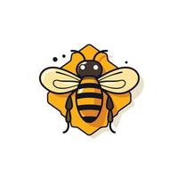 Biene Symbol. Illustration von ein Biene auf ein Weiß Hintergrund. vektor