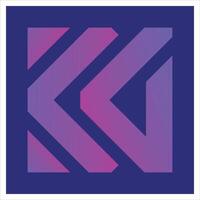 kd logotyp design. ko logotyp ikon. kd, kkd, ko, kko logotyp ond violett med migol blå bakgrund. vektor