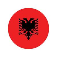 albania nationell flagga illustration. albania runda flagga. vektor