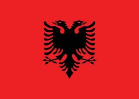 albania flagga illustration. albania nationell flagga. vektor