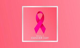 värld cancer dag design i rosa vektor