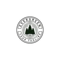 Kiefer Baum Logo, diese Logo ist inspiriert durch Kiefer Bäume im das Wald vektor