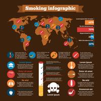 Rökning Infographics Set vektor