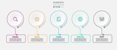 Infografik-Vorlage für das Zeitdiagrammgeschäft. vektor