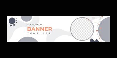 Sozial Medien Startseite Banner Design mit leer Bild Sektion vektor