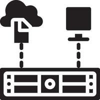 moln ikon symbol bild. illustration av de värd lagring design vektor