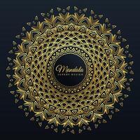 schön golden Mandala Muster Hintergrund vektor