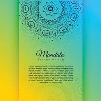 beschwingt dekorativ Mandala Karte Einladung Vorlage vektor