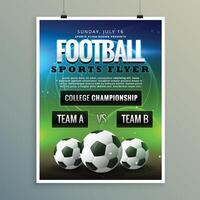 fotboll fotboll affisch flygblad mall vektor