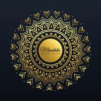 schön golden Mandala Dekoration Hintergrund vektor