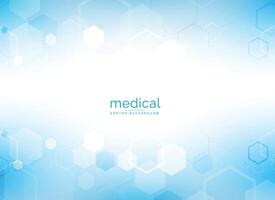 Gesundheitswesen und medizinisch Hintergrund mit sechseckig geometrisch Formen vektor