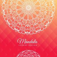 hell Rosa Hintergrund mit Mandala Kunst vektor