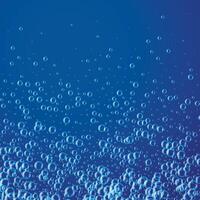 Blau Hintergrund mit viele Wasser oder Seife Luftblasen vektor
