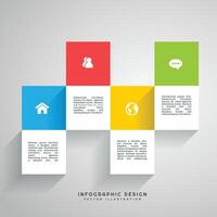 abstrakt modern steg alternativ färgrik infographic design baner vektor
