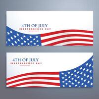 4 .. von Juli Flagge Banner vektor
