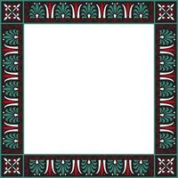farbig Platz klassisch griechisch Ornament. europäisch Ornament. Grenze, Rahmen uralt Griechenland, römisch Reich vektor