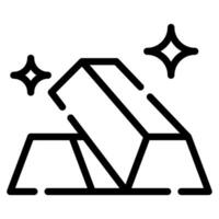 Goldbarren Bar Symbol zum Netz, Anwendung, Infografik, usw vektor