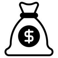 Geld Tasche Symbol zum Netz, Anwendung, Infografik, usw vektor