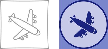 Landung Flugzeug-Icon-Design vektor