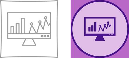 online Statistiken Symbol Design vektor