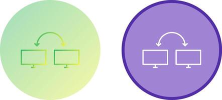 einzigartig in Verbindung gebracht Systeme Symbol Design vektor