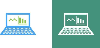 einzigartig online Statistiken Symbol Design vektor