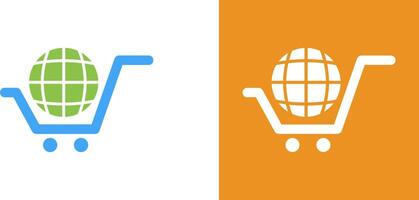 global Einkaufen Symbol Design vektor