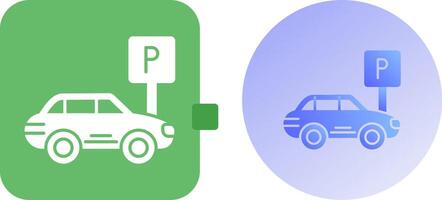 Parkplatz-Icon-Design vektor