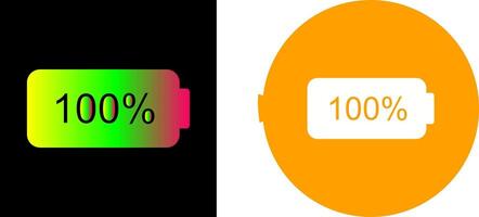 einzigartig voll Batterie Symbol Design vektor