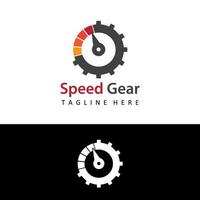 Geschwindigkeitsgetriebe Auto Logo Vorlage Design Vektor
