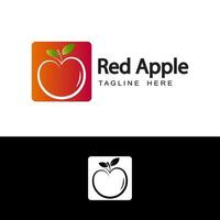 roter Apfel-Logo-Vorlagen-Design-Vektor vektor