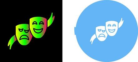 Theater Masken Symbol Design vektor