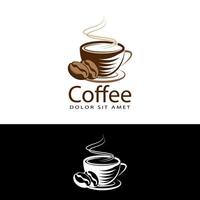 kaffe logotyp mall design vektor