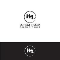 första bokstaven m logotyp mall design vektor