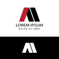 m am första bokstaven länkad logotyp mall design vektor