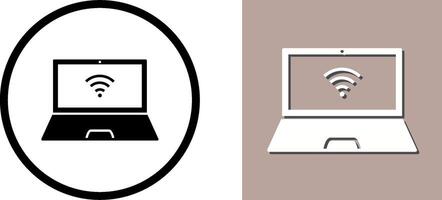 einzigartig in Verbindung gebracht Laptop Symbol Design vektor