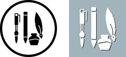 einzigartig Schreiben Ausrüstung Symbol Design vektor