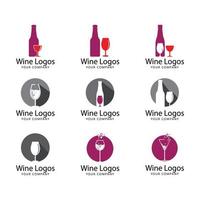 vin glas ikon vektor illustration mall