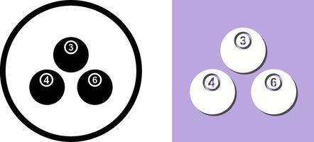 einzigartig Snooker Bälle Symbol Design vektor