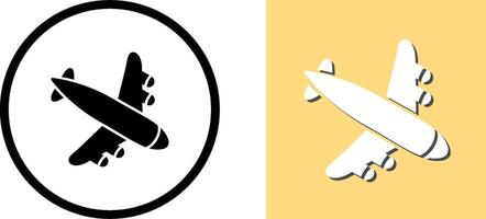 Landung Flugzeug-Icon-Design vektor