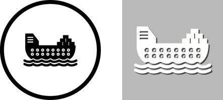 Frachtschiff-Icon-Design vektor