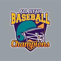Baseball-Abzeichen-Logo-Emblem All Star Champions vektor