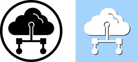 Internet Wolke Symbol Design vektor