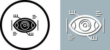 Auge Anerkennung Symbol Design vektor